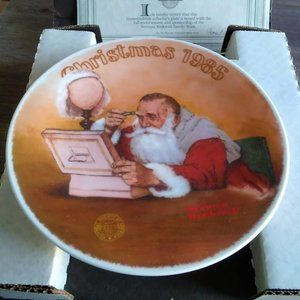 Christmas 1985- Norman Rockwell decorative plates. “Grandpa play Santa”